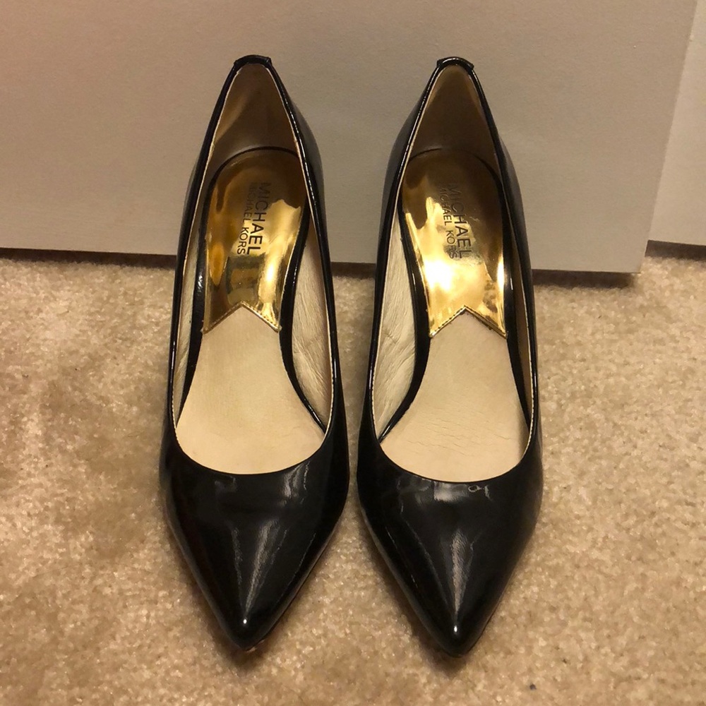 Michael Kors pointed toe patent leather heels